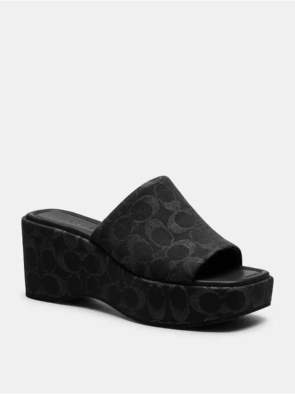 Coming soon NWT Coach Phoebe Platform Sandal in Signature Denim Black Size 8
